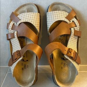 Papillio Birkenstock Brown Leather Strappy Sandals EU 36 Womens 5